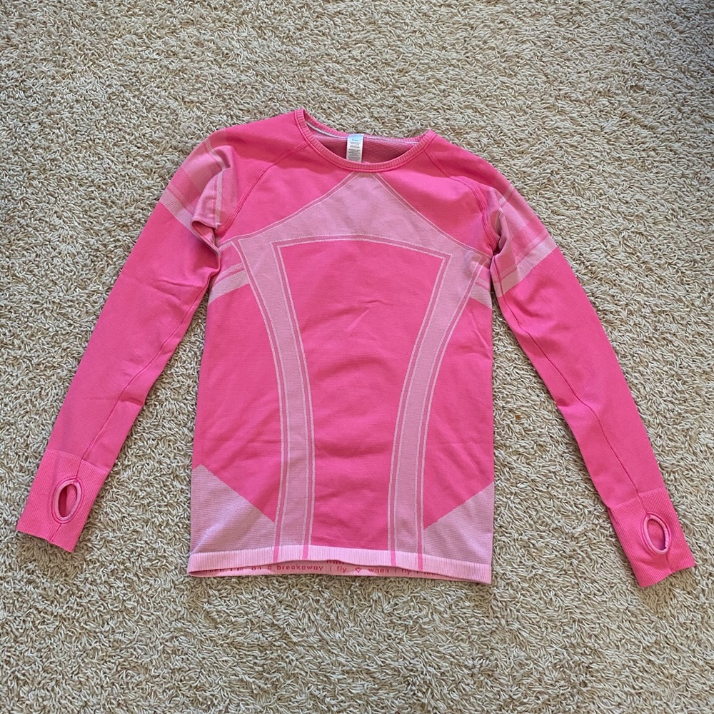 Ivivva Swiftly Fly Tech Long Sleeve Shirt Pink